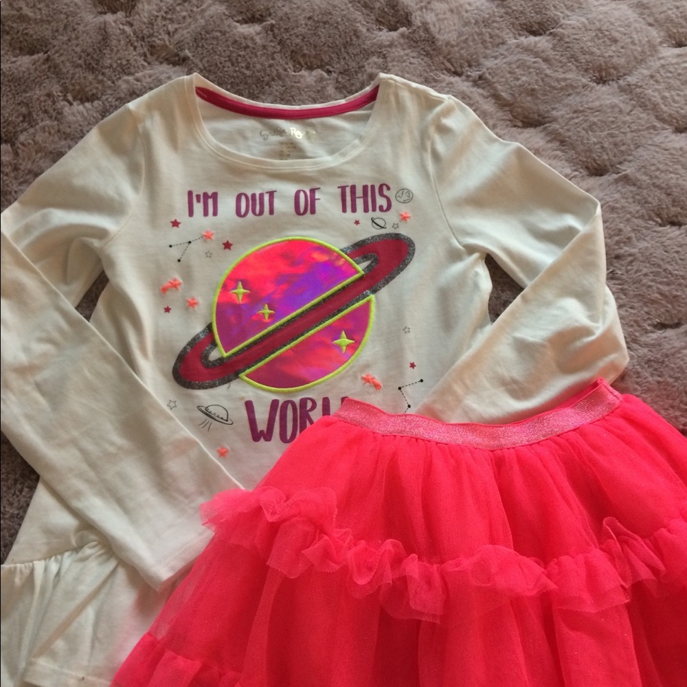 Girls Children’s Place Tutu and top. New size 6